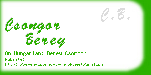 csongor berey business card